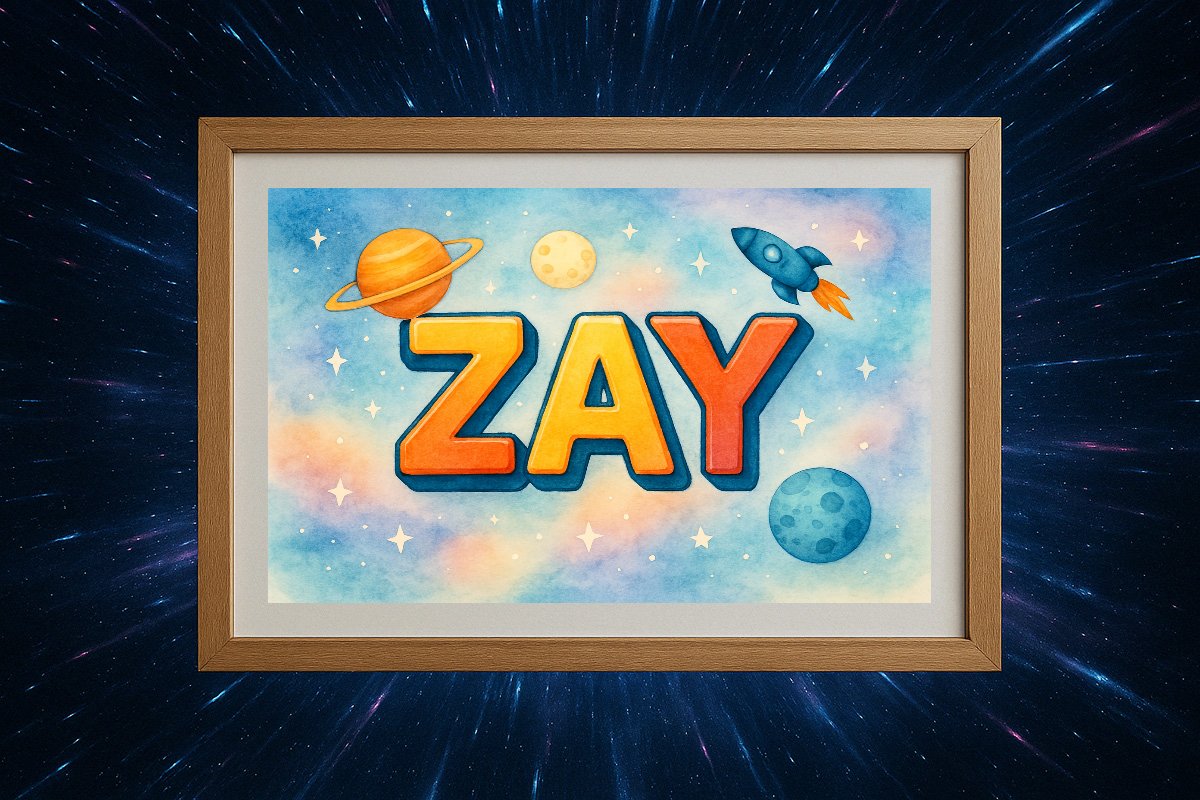 Zay Personalized Outer Space Art 568