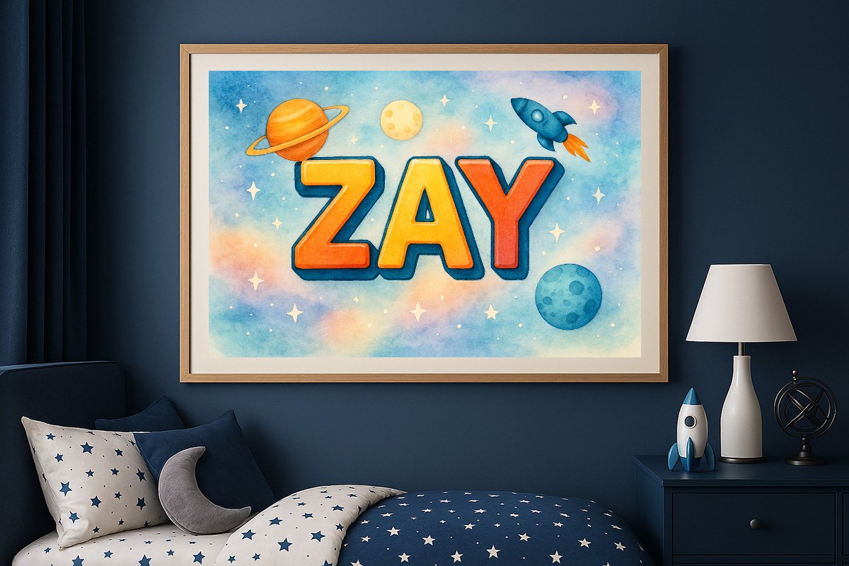 Zay Personalized Outer Space Art 568