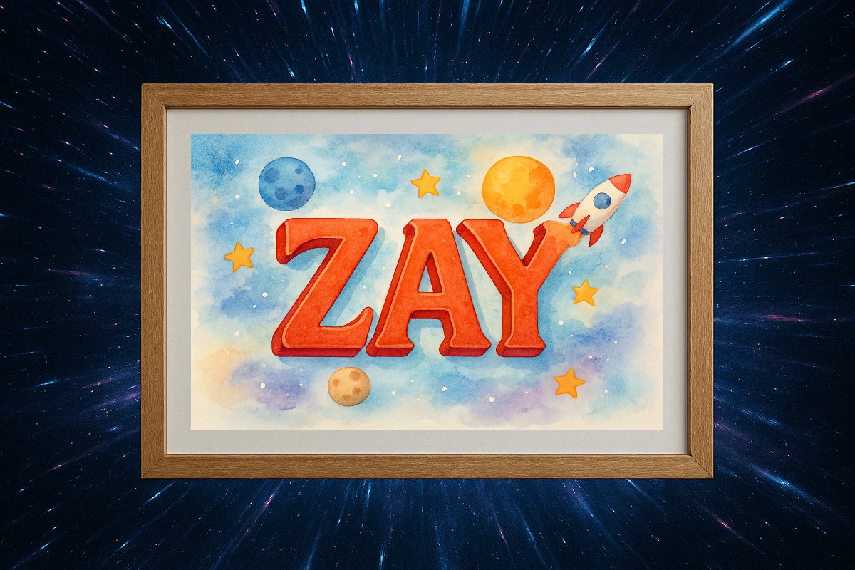 Zay Personalized Outer Space Art 569