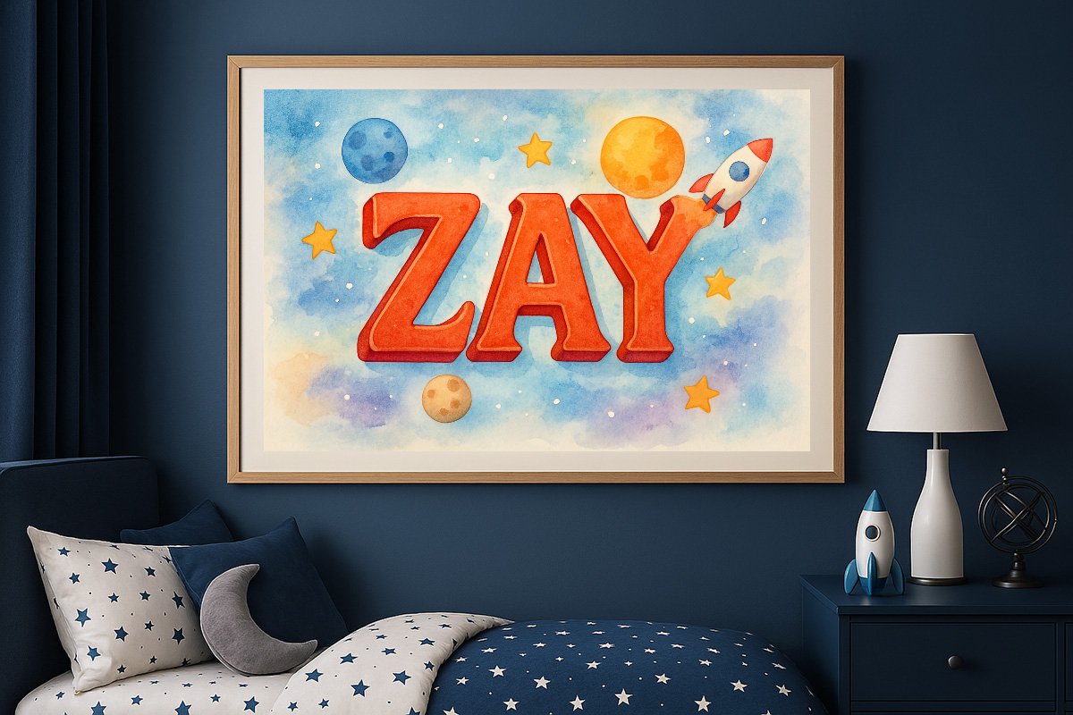 Zay Personalized Outer Space Art 569