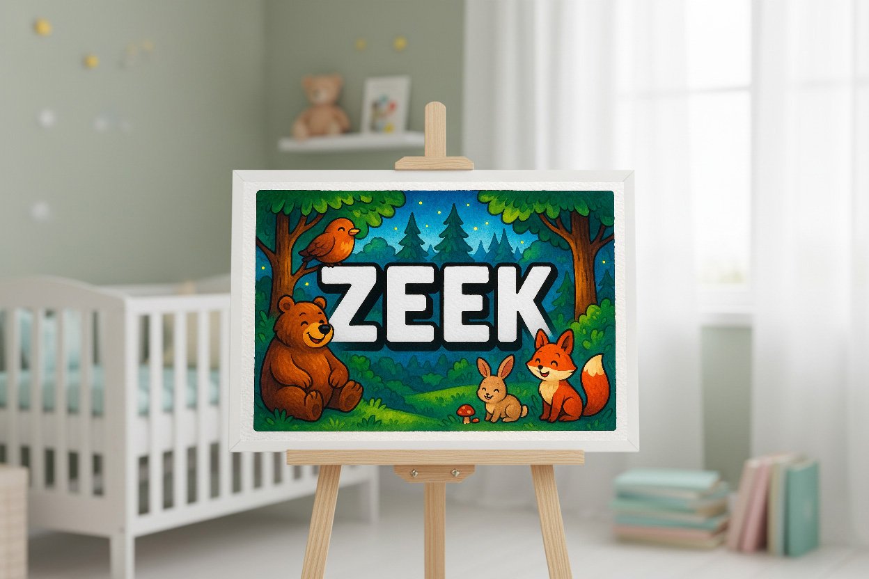 Personalized name art for Zeek