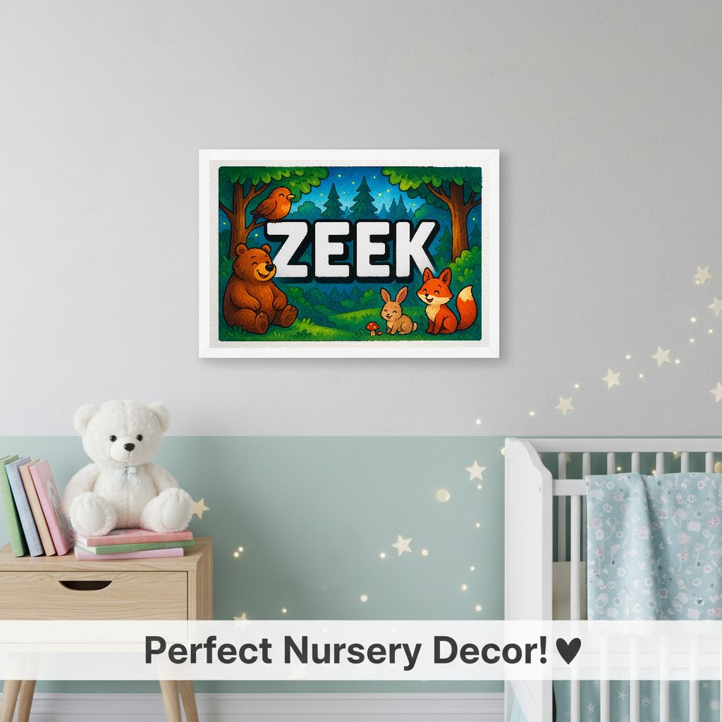 Personalized name art for Zeek