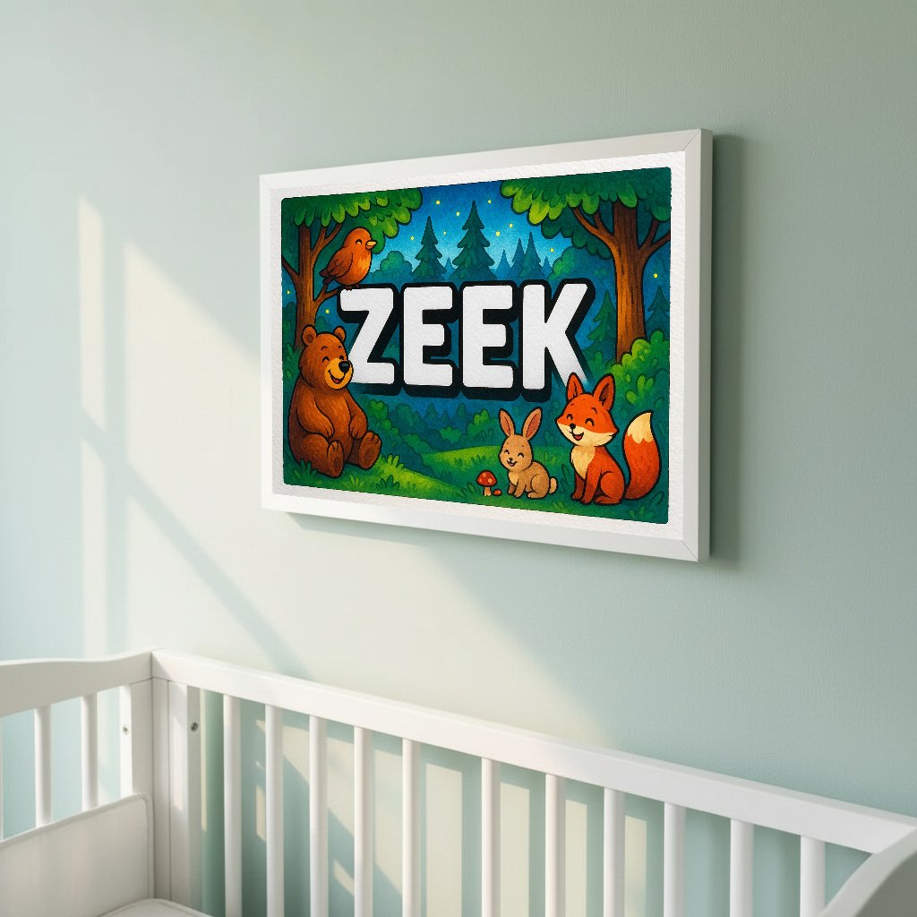 Personalized name art for Zeek