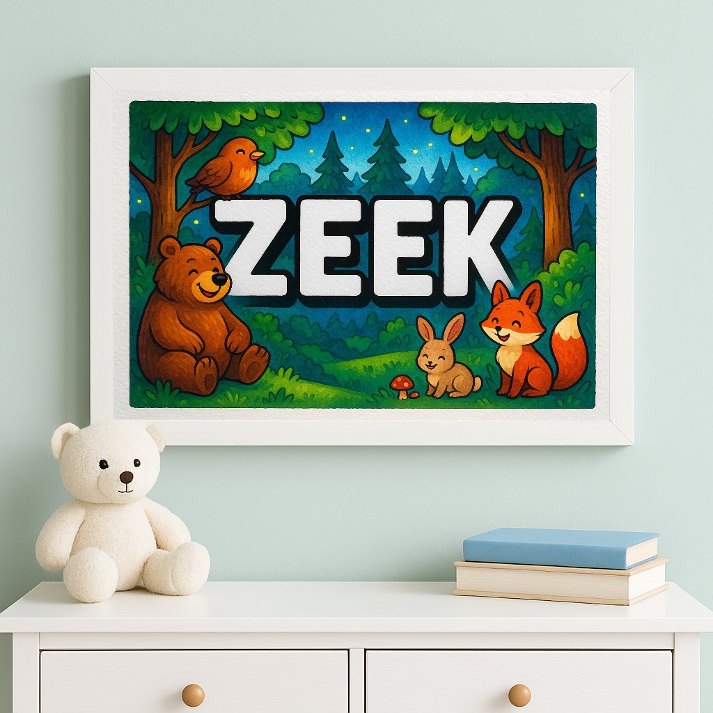 Personalized name art for Zeek