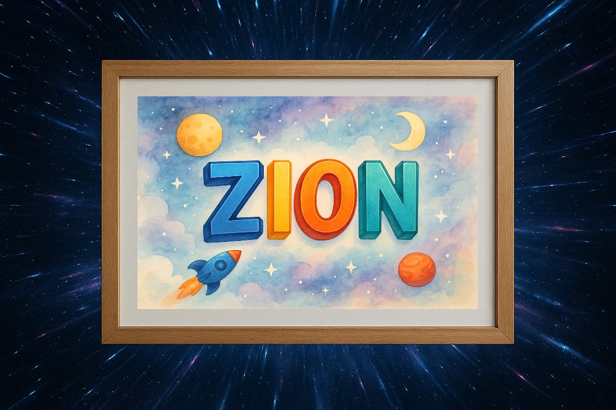 Zion Personalized Outer Space Art 330