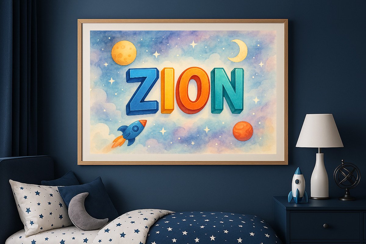 Zion Personalized Outer Space Art 330