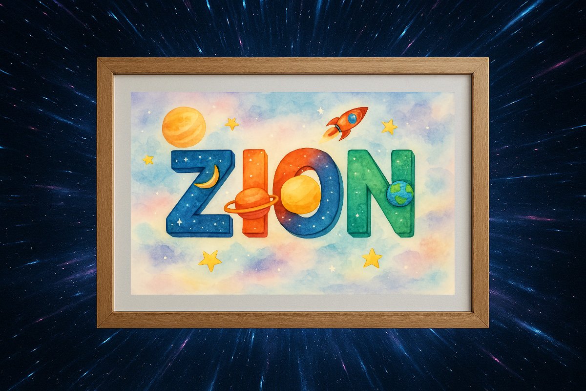 Zion Personalized Outer Space Art 331