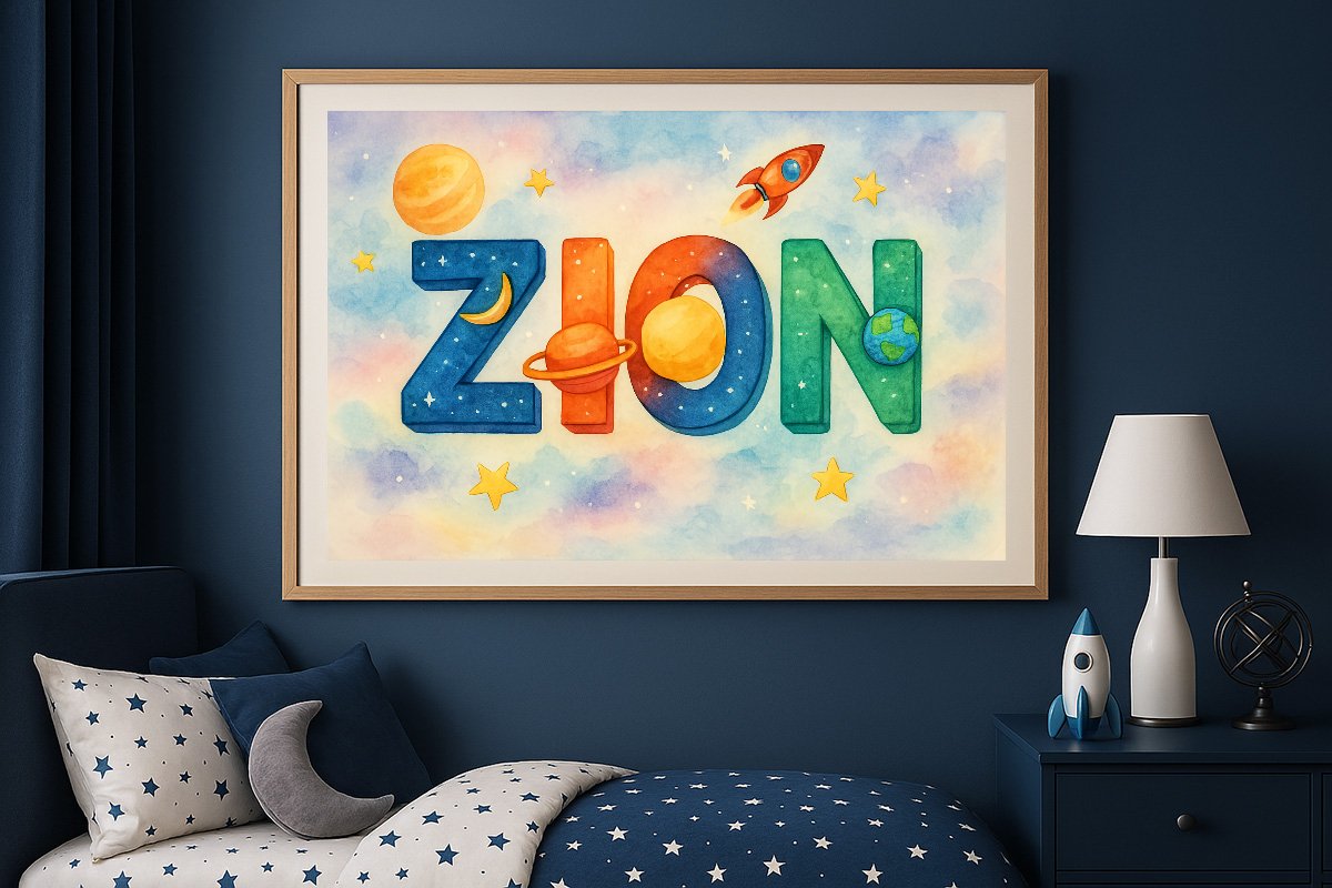 Zion Personalized Outer Space Art 331