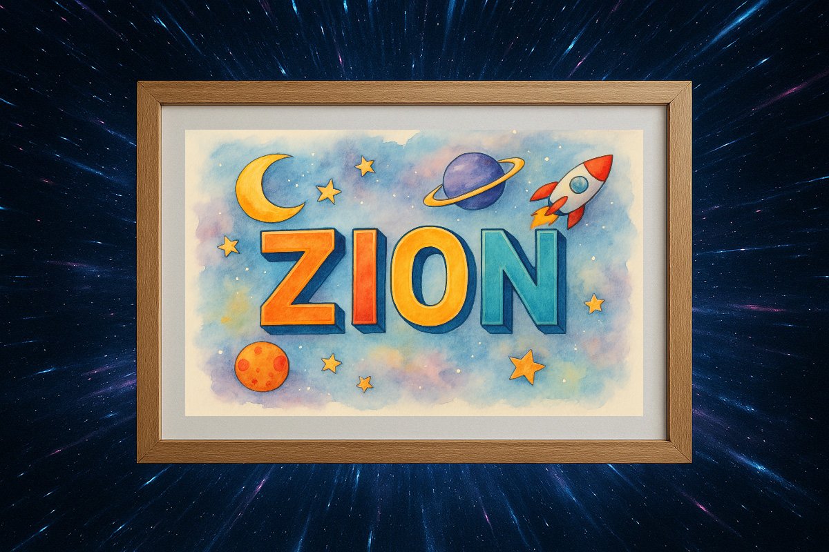 Zion Personalized Outer Space Art 332