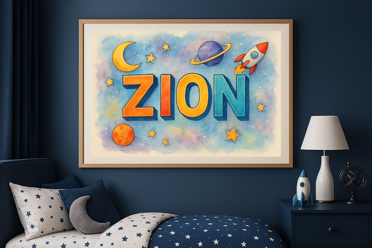 Zion Personalized Outer Space Art 332