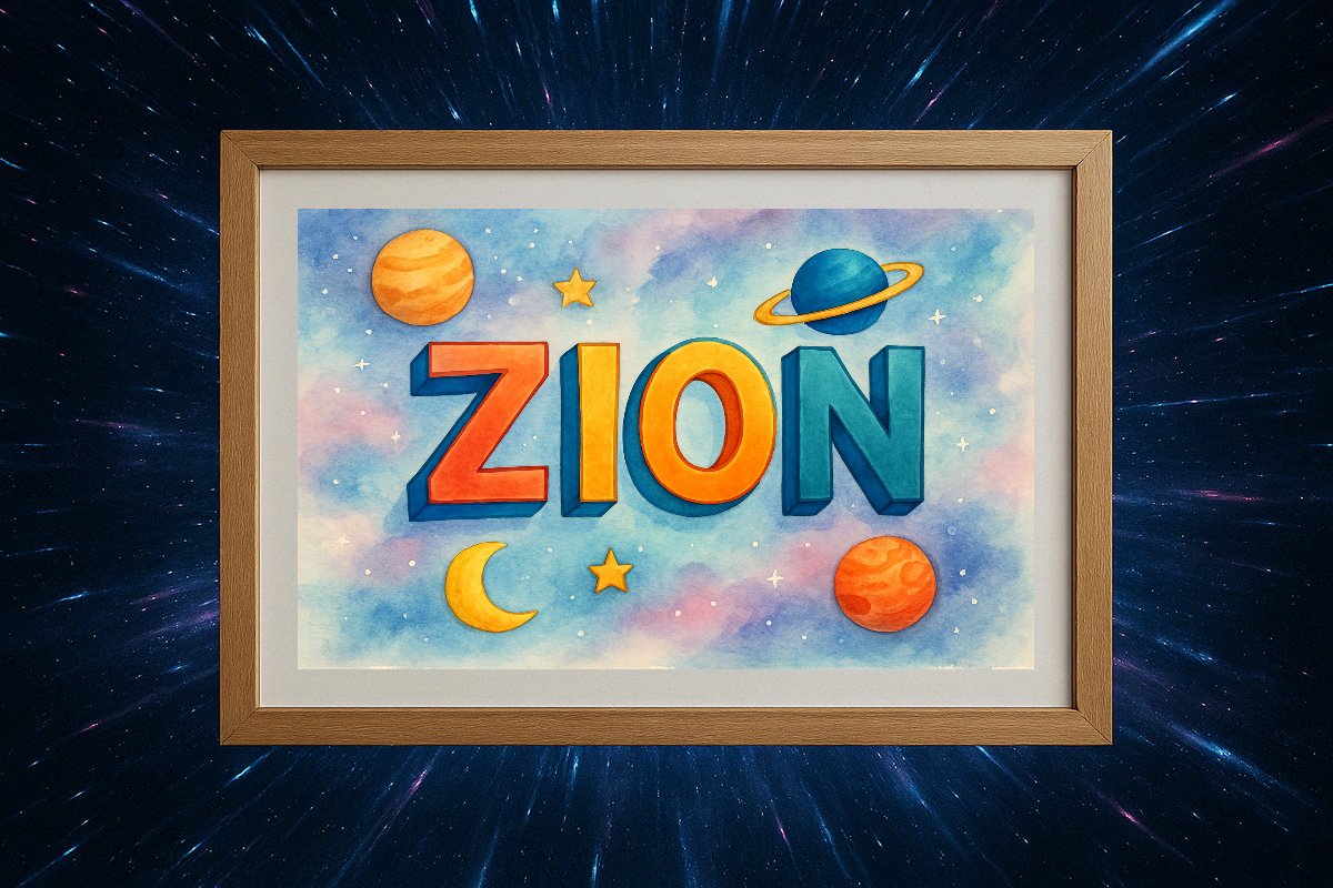 Zion Personalized Outer Space Art 333