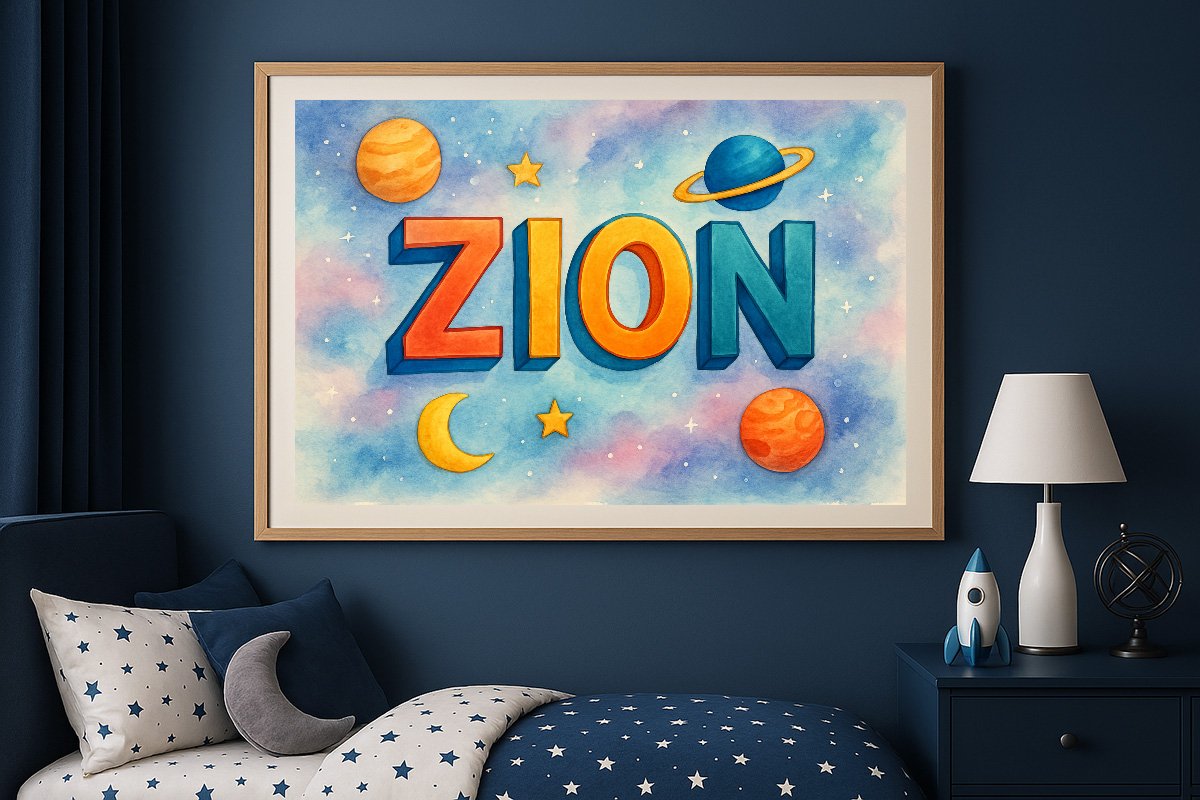 Zion Personalized Outer Space Art 333