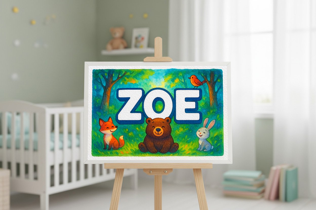 Personalized name art for Zoe