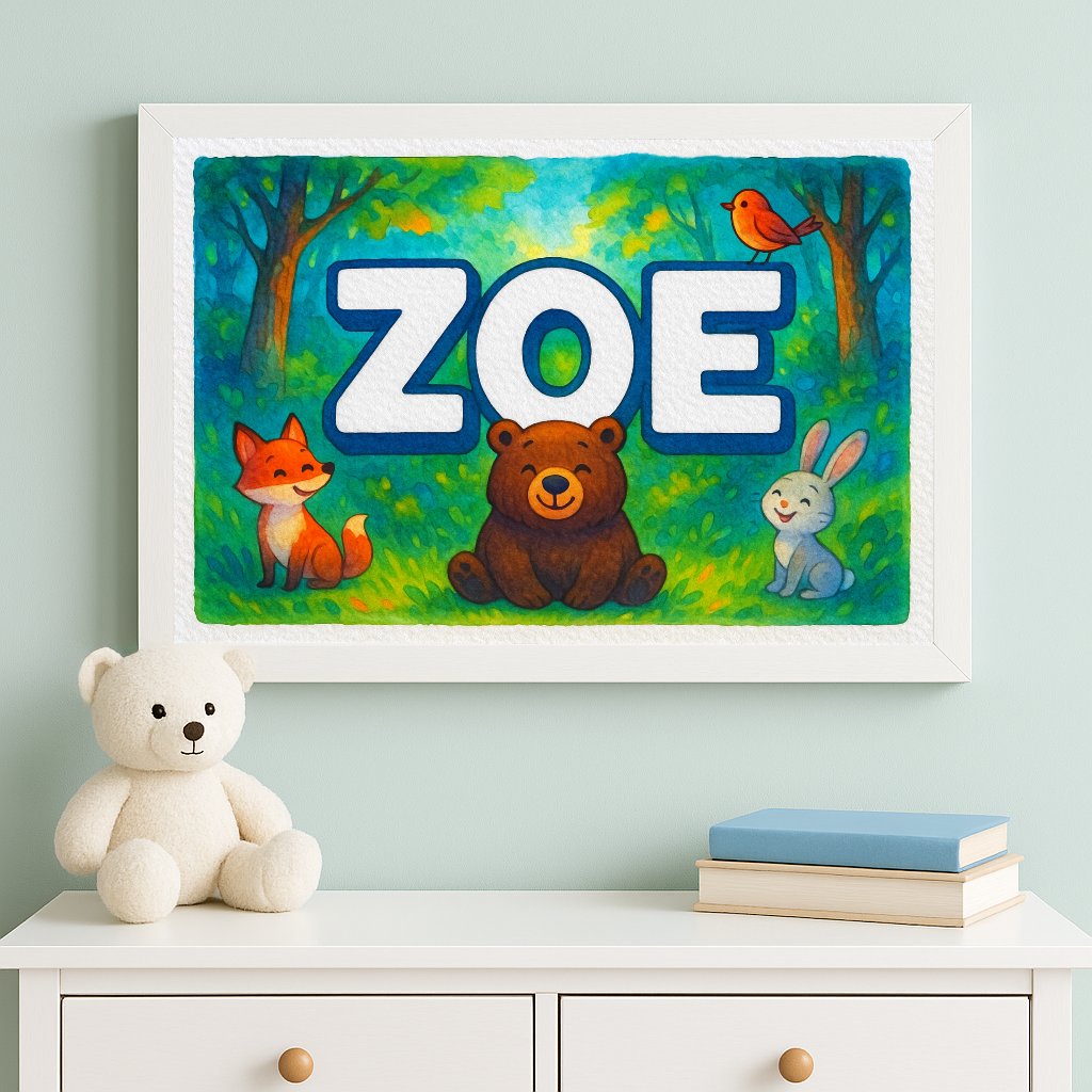 Personalized name art for Zoe