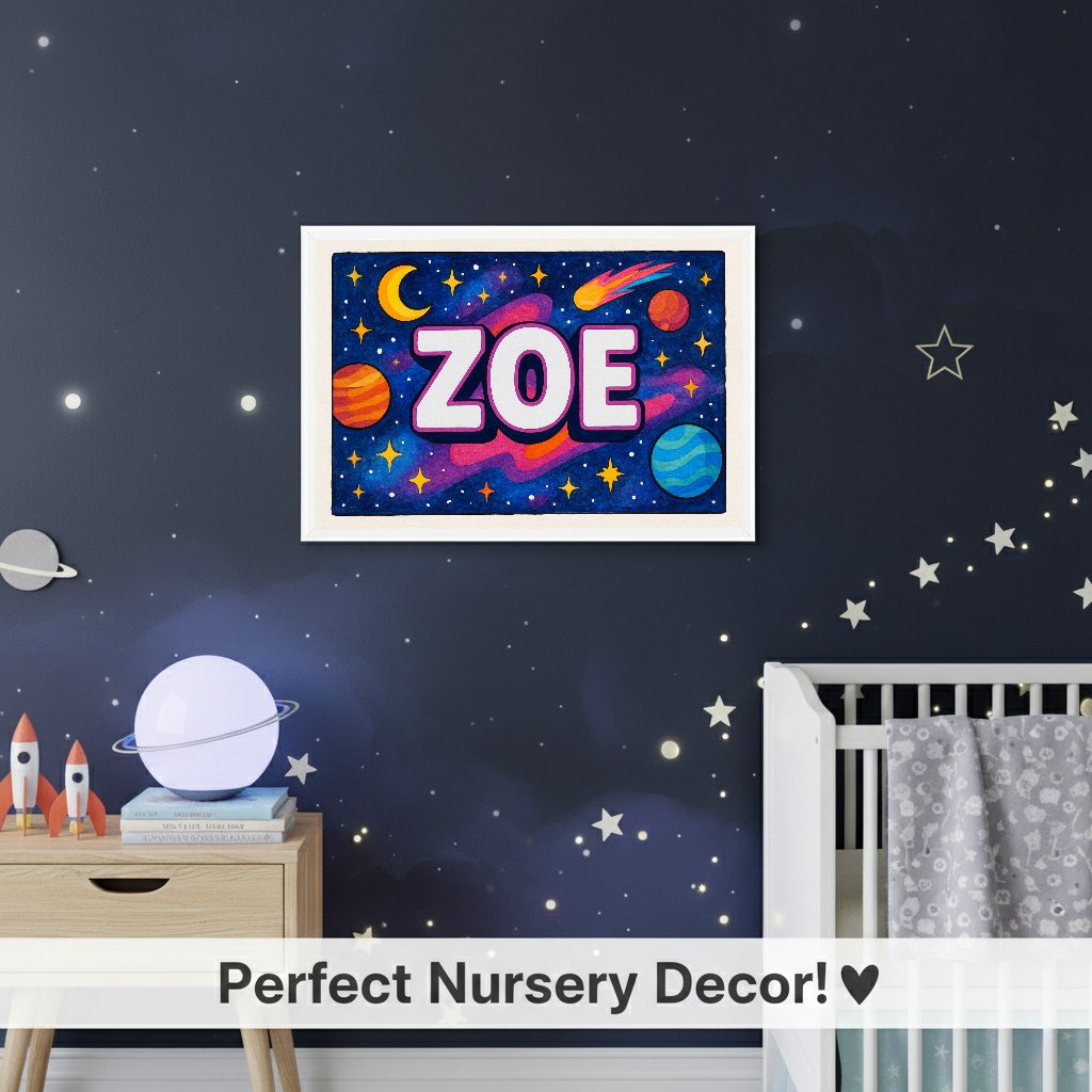Personalized name art for Zoe