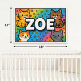 Playful personalized cat name art for Zoe