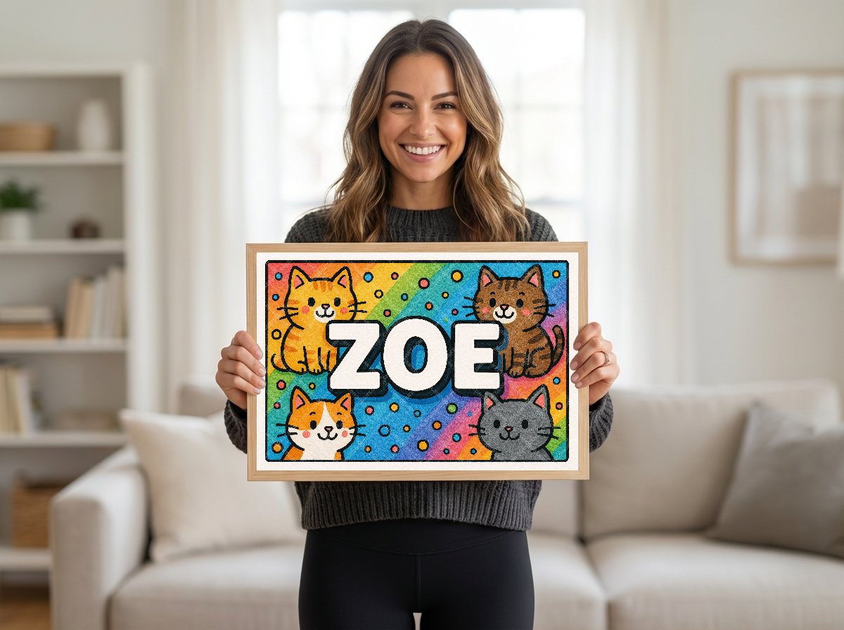 Personalized name art for Zoe