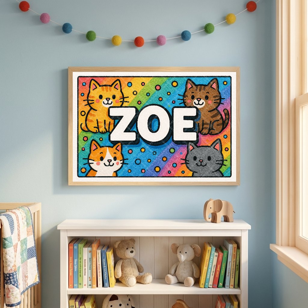 Personalized name art for Zoe