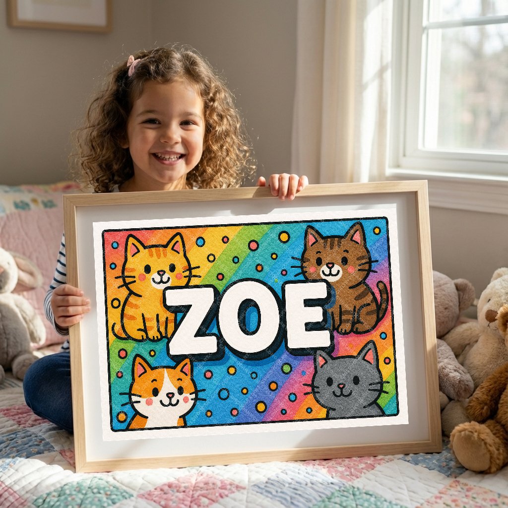 Personalized name art for Zoe