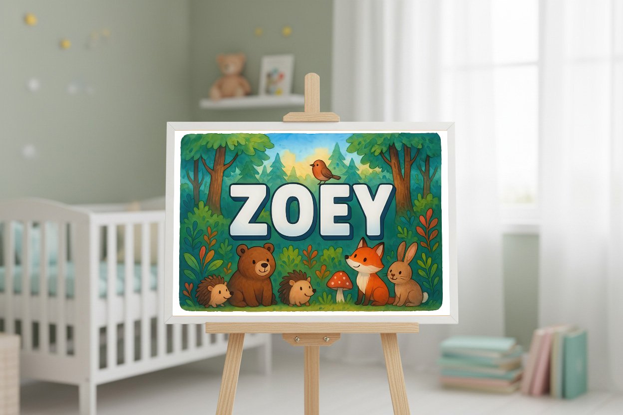Personalized name art for Zoey
