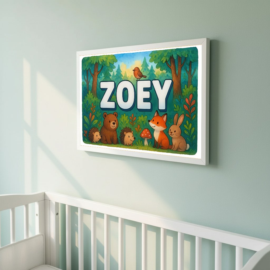 Personalized name art for Zoey