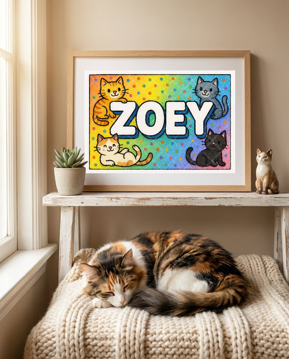 Personalized name art for Zoey