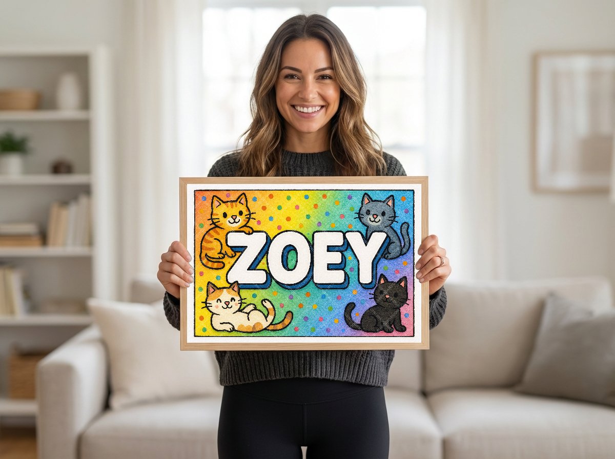 Personalized name art for Zoey