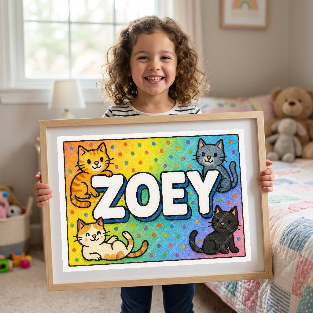 Personalized name art for Zoey