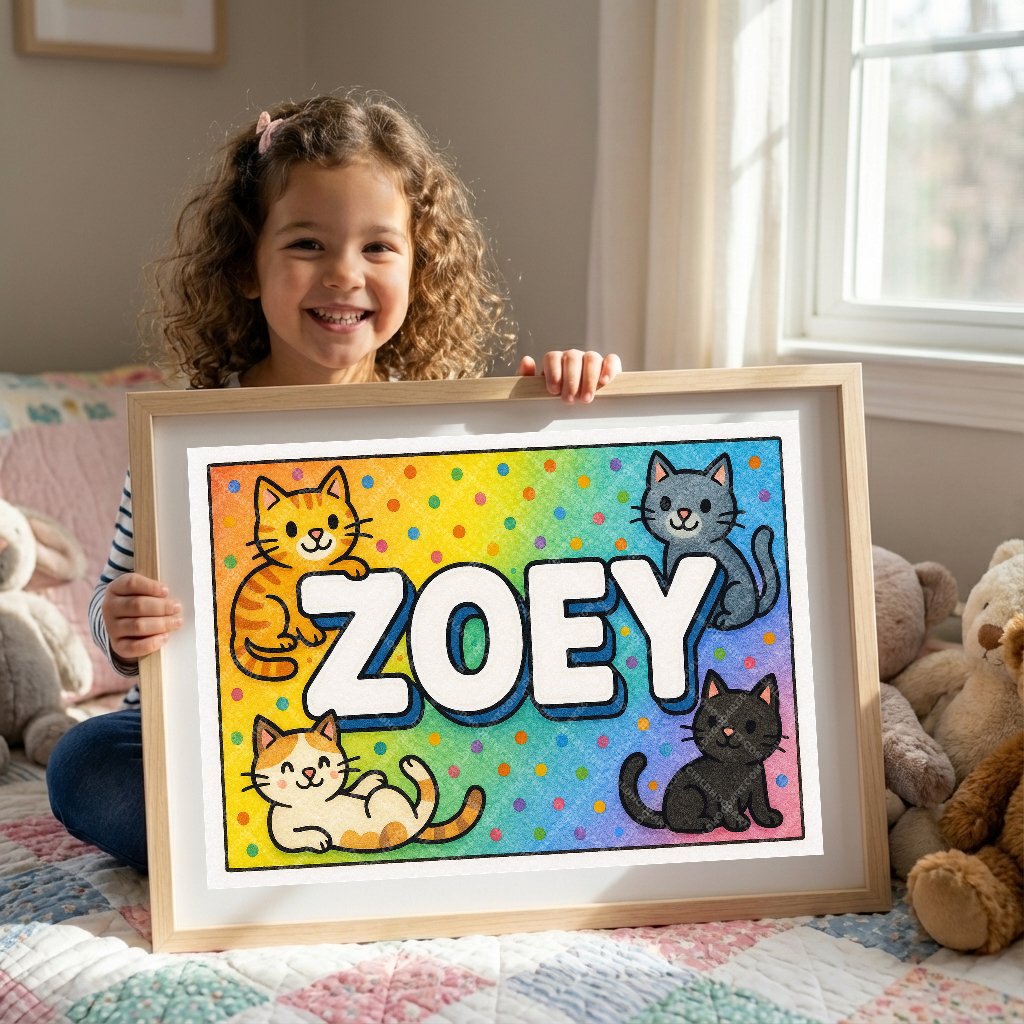 Personalized name art for Zoey