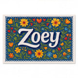 Calm personalized name art for Zoey
