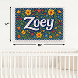 Calm personalized name art for Zoey