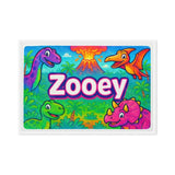 Zooey Name Art - Dinosaur Adventure personalized wall print for kids